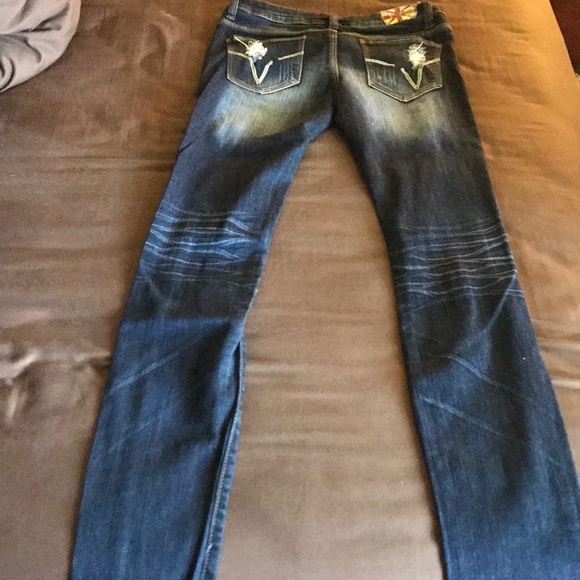 Dark blue ripped jeans - Picture 2 of 2